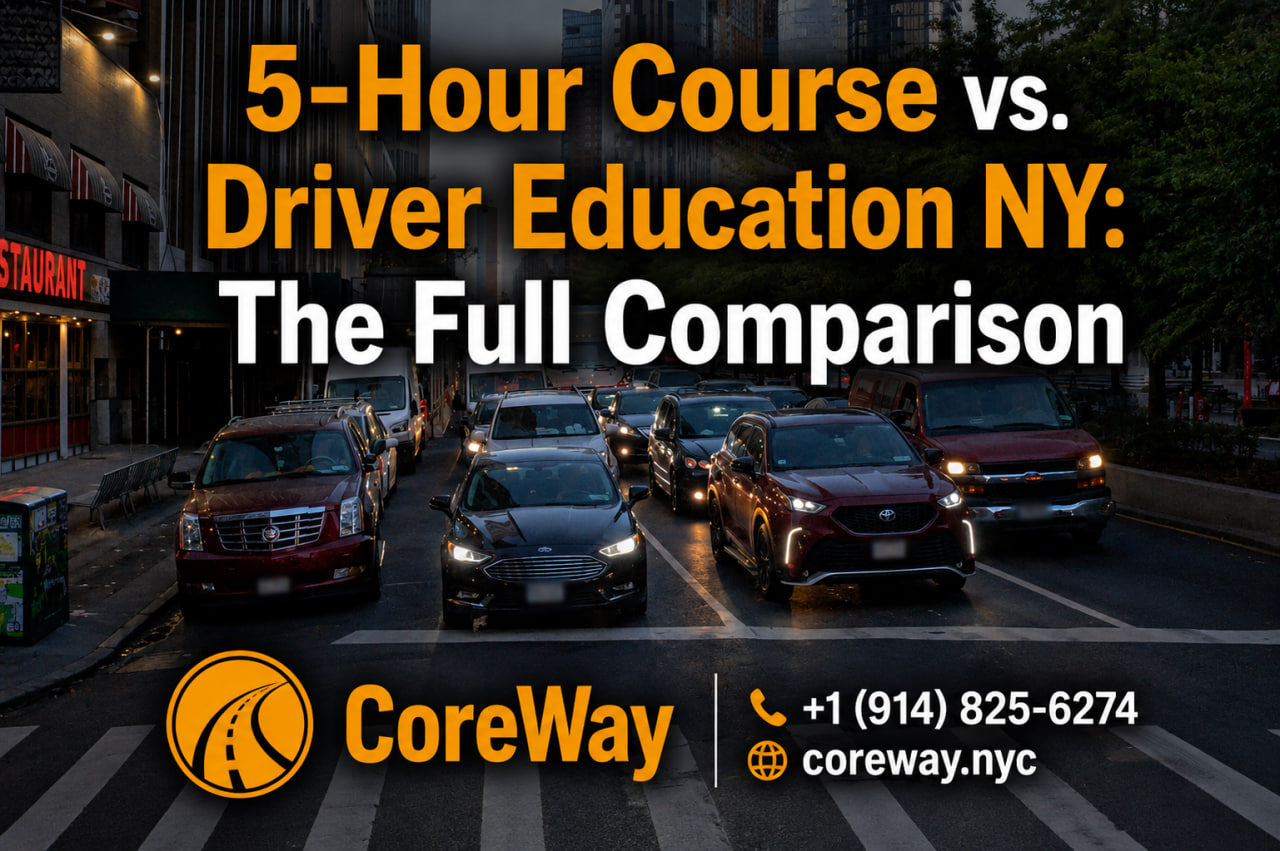 5-Hour Course vs. Driver Education NY: The Full Comparison
