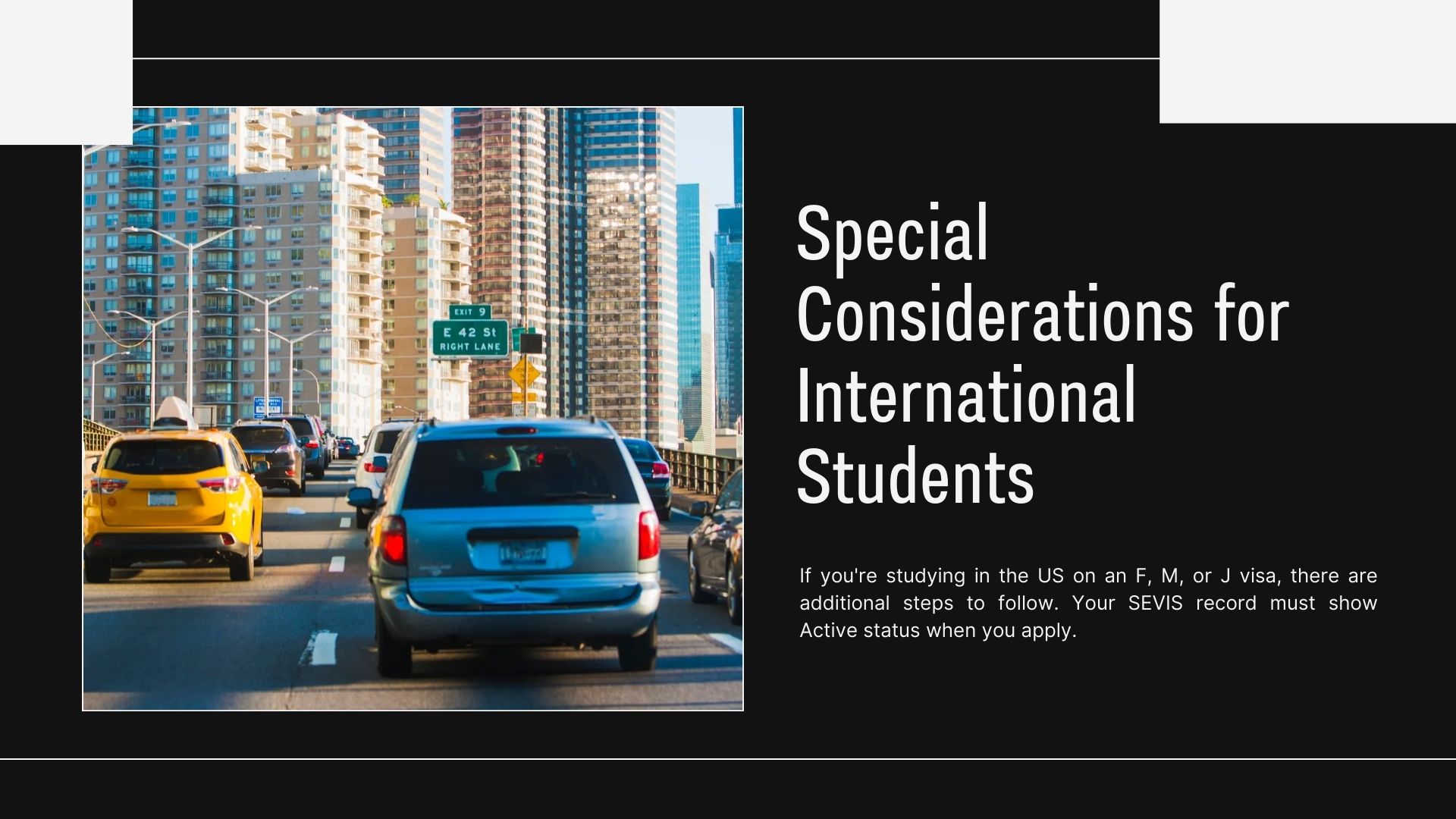 Consideraciones especiales para estudiantes internacionales