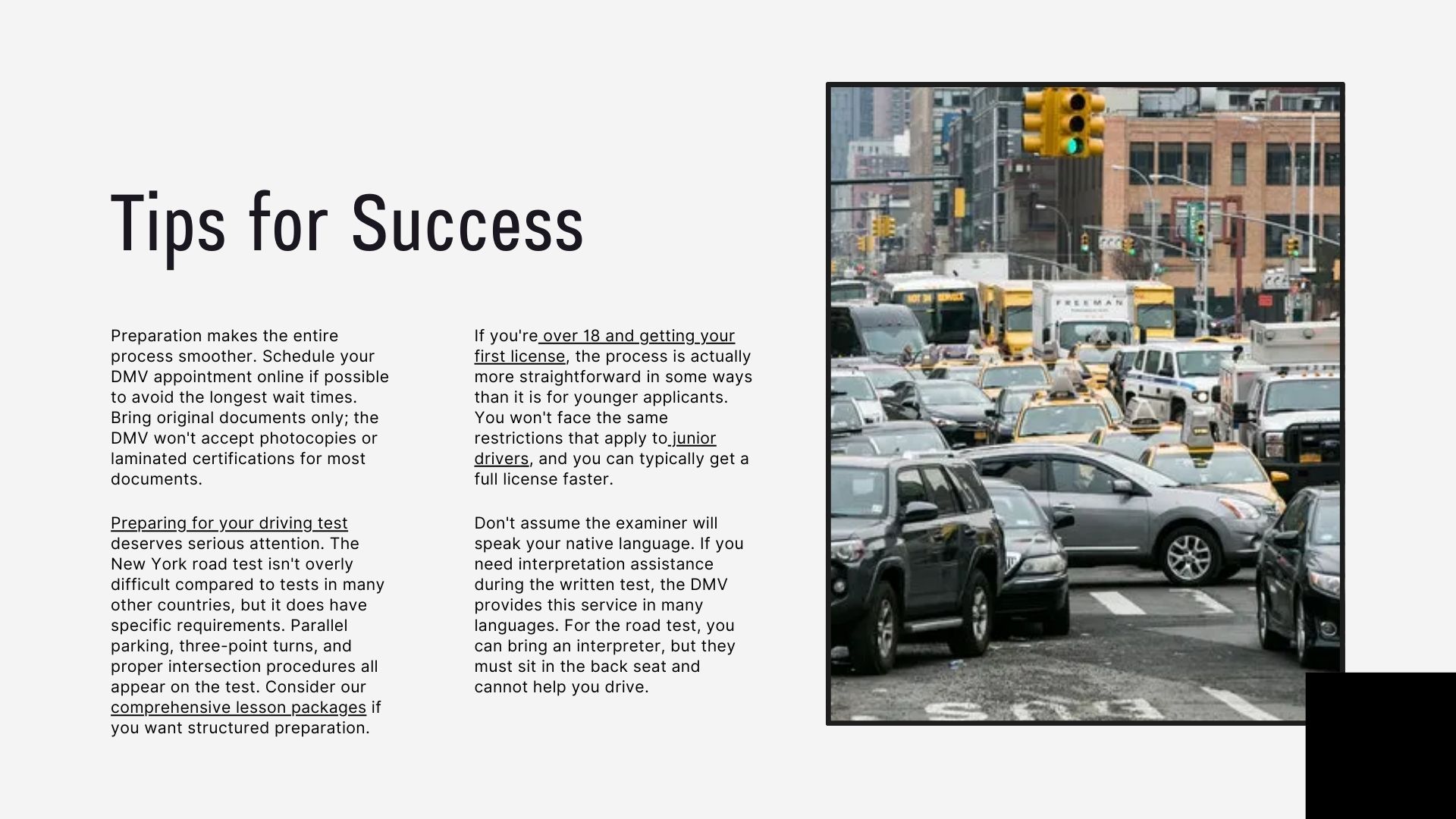 Consejos para el éxito