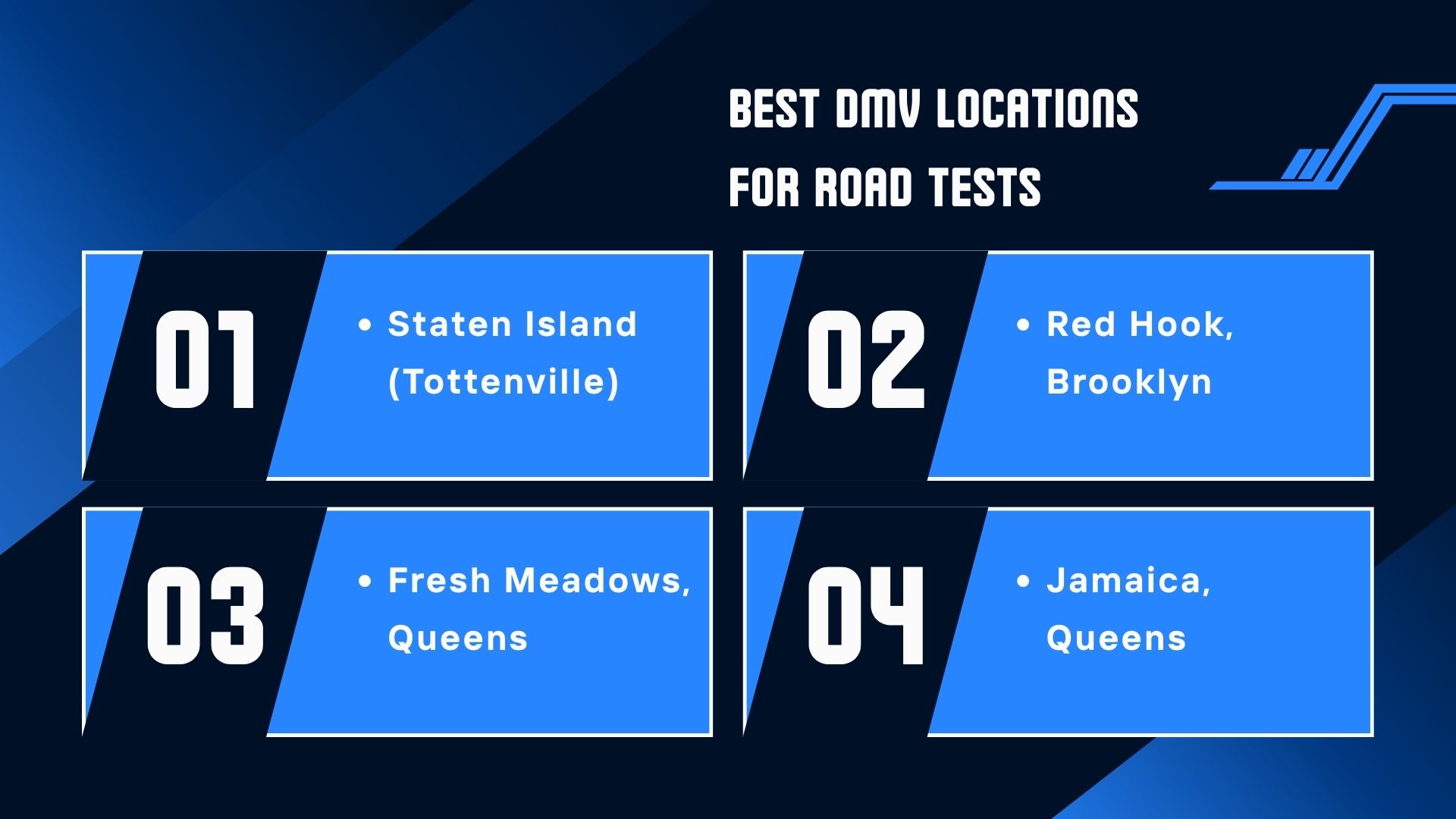 Best DMV Locations for Road Tests
