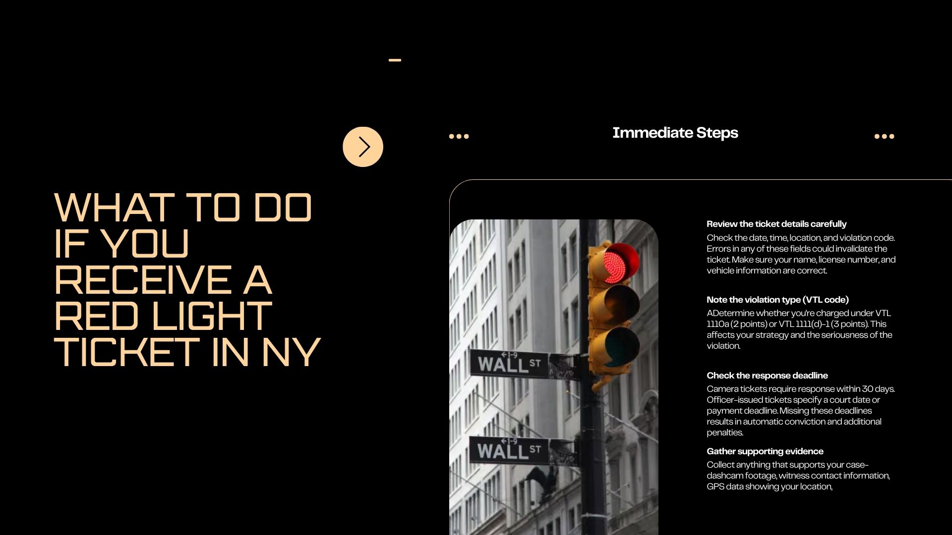 Qué hacer si recibes una multa por luz roja en Nueva York